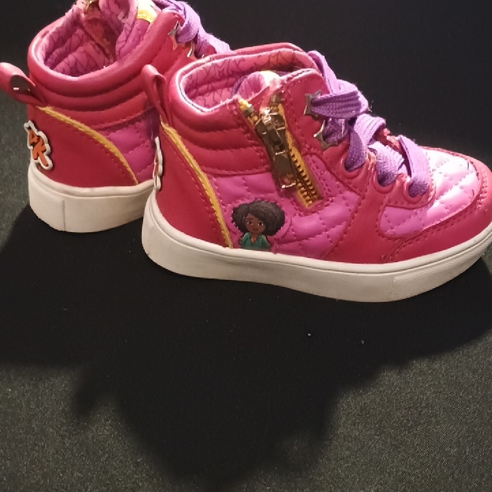 Karmas World Girls  Pink High-Top Sneakers
